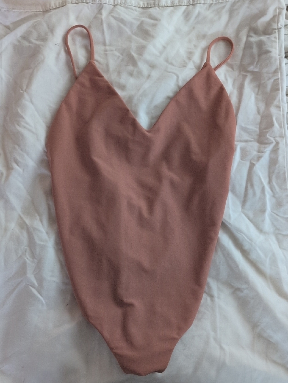 Benoa Swim Mauve Pink V-Neck One-Piece Swimsuit